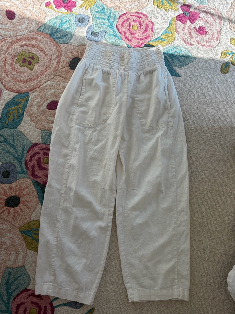Pilcro x Anthropologie Reese linen blend pull on pants size XS tall - Picture 7 of 11